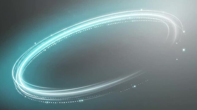 Dynamic Light Trails Creating Futuristic Energy Circles in Motion Visuals