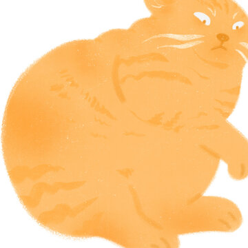 Cute Pastel Cats and Kittens in a Box, Funny Kawaii Hand-Drawn Kitty Illustration