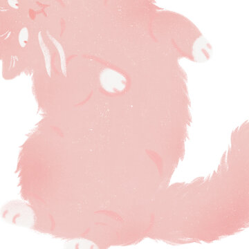 Cute Pastel Cats and Kittens in a Box, Funny Kawaii Hand-Drawn Kitty Illustration