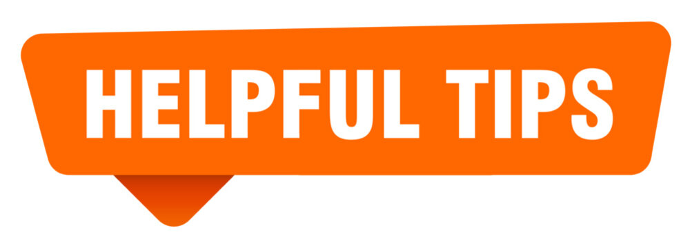 helpful tips sticker. helpful tips orange sign isolated on transpatent background