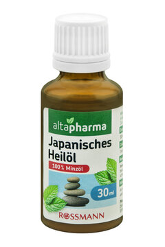Japanisches Heil&ouml;l Minz&ouml;l von Altapharma 30 ml    Hintergrund weiss