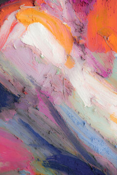 Colorful oil pastel strokes create a blend of art and emotion
