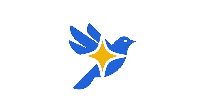 vector illustration of a blue bird