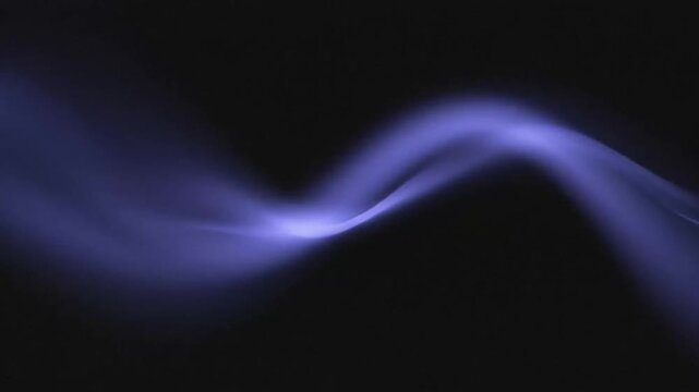 Dynamic visual representation of flowing violet energy waves in a dark background capturing movement and fluidity