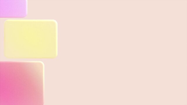 Colorful Square Shapes Flowing Left Seamless Loop Background