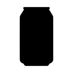 Fototapeta premium Can icon flat outline in black