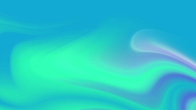 Abstract creative motion blurred fluid blue green and purple liquid gradient background. Video animation Ultra HD 4k footage.