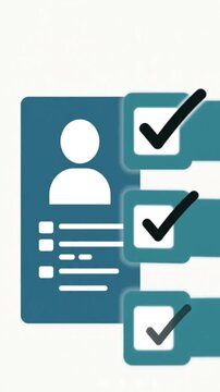 Animated 2D Flat Vector HR Talent Acquisition and Employee Profile Onboarding Motion Graphic Video