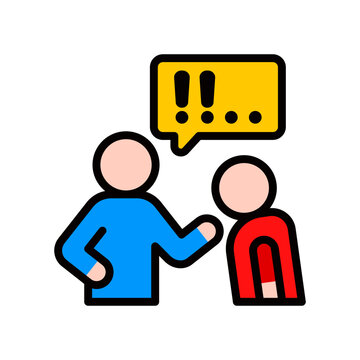 Abuse Icon Lineal Color Style