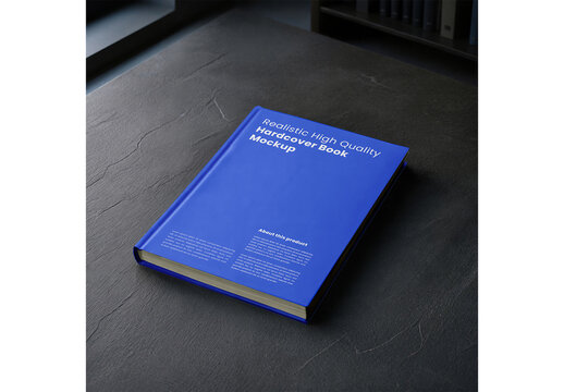 Hardcover Book Mockup Design for Print Media and Digital Marketing