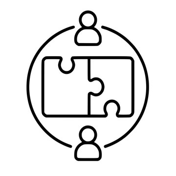 Compatibility icon flat outline in black