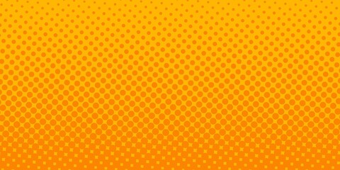 Fototapeta premium Orange and yellow gradient halftone dot pattern background
