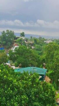 Inside footage of world largest rohingya refugees camp  in Cox's Bazar, Bangladesh.Landscape and lifestile view of a part of Kutupalong Rohingya camp Coxsbazar, Bangladesh
