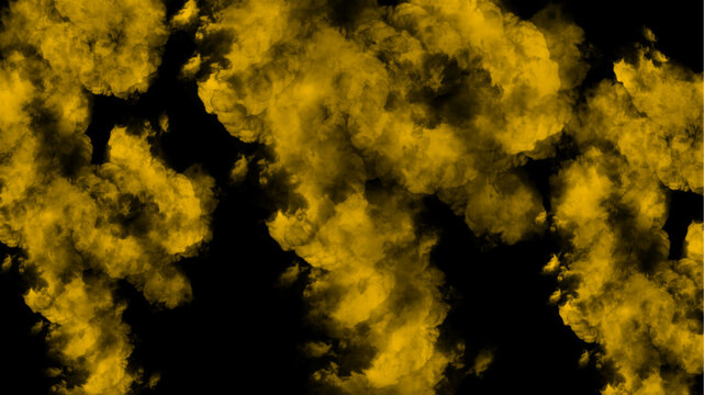 Abstract yellow smoke cloud background