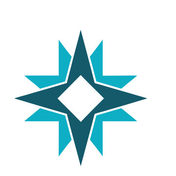 Abstract Star Compass Design