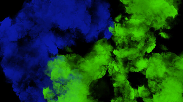 Abstract blue and green smoke texture