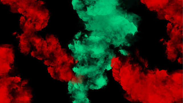 Blue and red smoke cloud abstract background