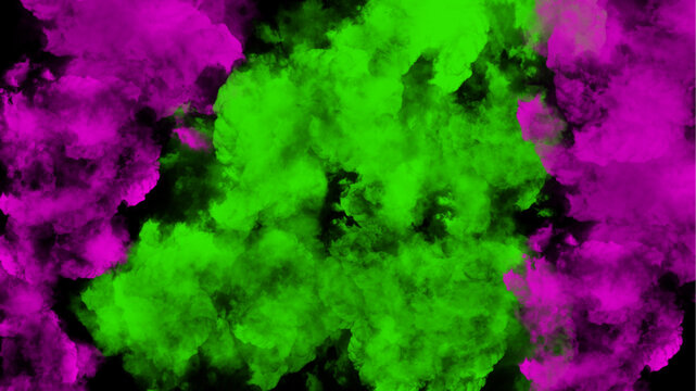 Purple and green smoke cloud texture