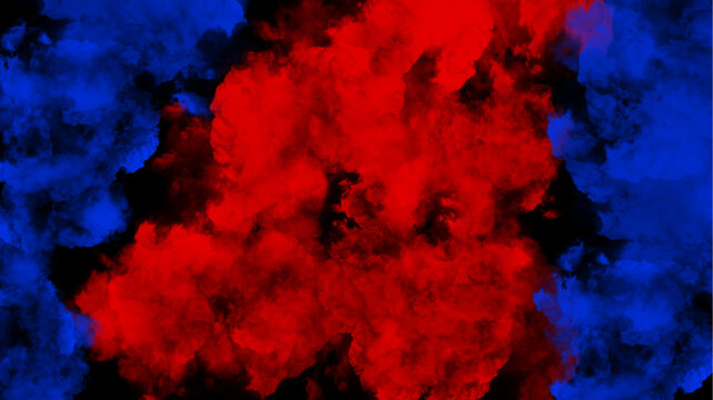 Blue and red smoke cloud abstract background