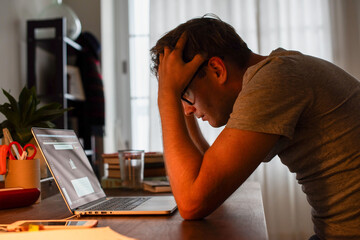 Stressed man working late photo © Rawpixel.com
