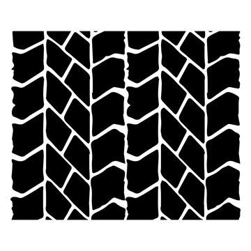 Black Geometric Brick Wall Pattern &ndash; Abstract Masonry Texture Background