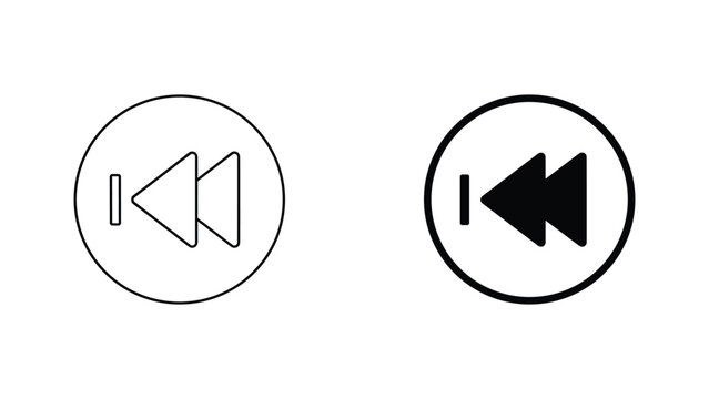 Speaker volume button icons in outline and solid style for audio control interface components