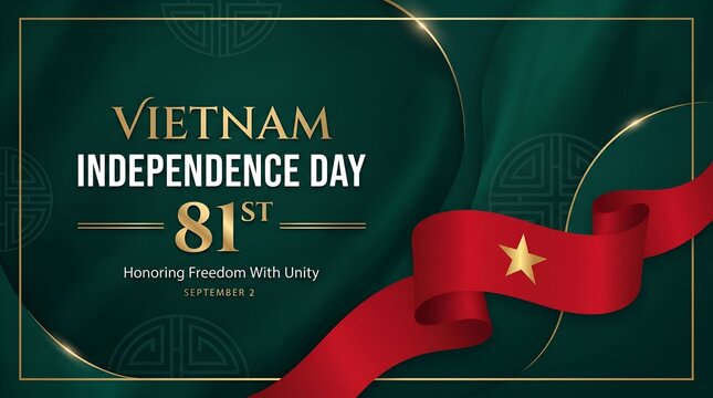 Elegant Vietnam National Day 81st Anniversary Luxury Banner