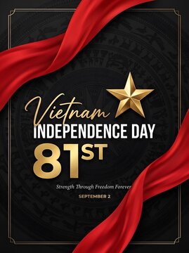 Vietnam Independence Day 81st Anniversary Vertical Poster