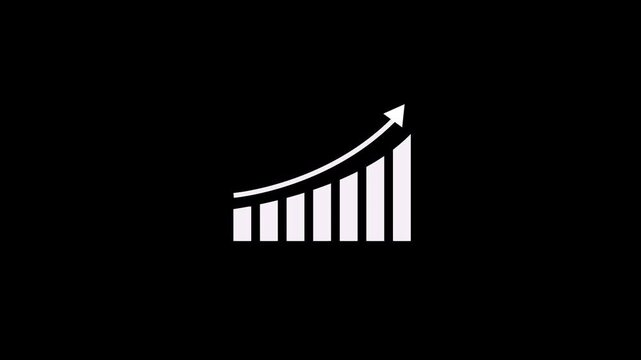 Business growth concept in graph chart showing marketing sales profit increasing to future target . growing business concept. Bar chart for growing business progress by month. 