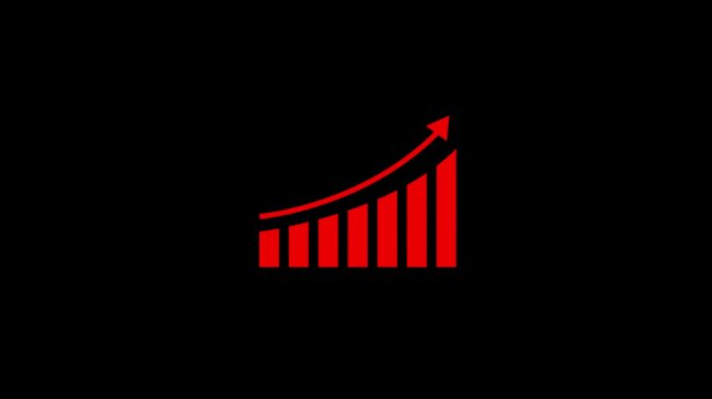 Business growth concept in graph chart showing marketing sales profit increasing to future target . growing business concept