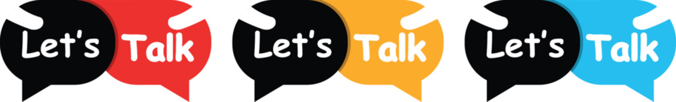 Let's talk on speech bubble