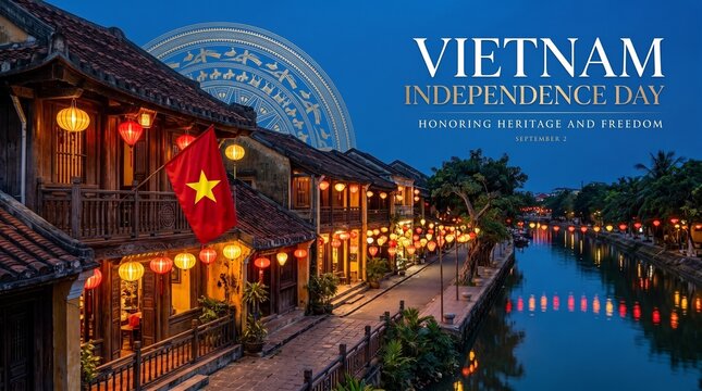 Elegant Vietnam Independence Day Traditional Heritage Banner