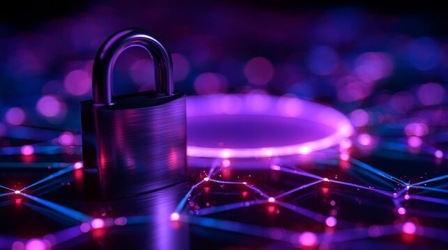 Padlock locking digital network system providing data security