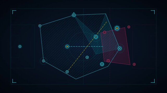 Tactical HUD Analysis Interface Showing Team Movement and Spatial Formation