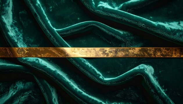 Neo deco green velvet and gold texture background