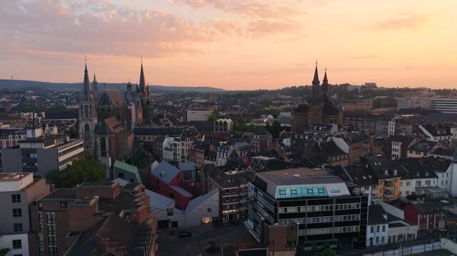 Aachen viewed from a drone