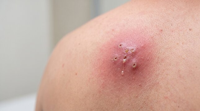 Carbuncle Skin Infection and Inflammatory Swelling &mdash; Medical Education Background
