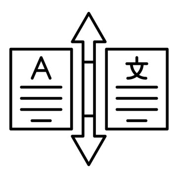 Word Swap Line Icon
