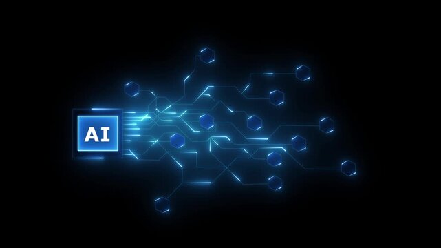Multi function for Agentic AI technology motion background. Multi agent AI systems, Automate daily AI Agents, Headlines Fast Scree international communication network concept. 4k motion video.