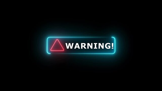 System hacked warning alert concept on the transparent background. virus, spyware, scam or Malicious software. Cyber security and cybercrime. Motion graphics of warning concept. 4k motion video.