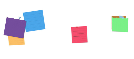 Colorful sticky notes on a flat surface © Khaleda