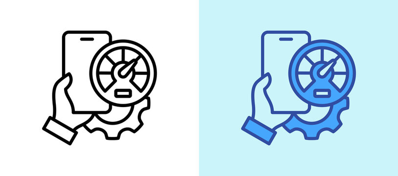 App Performance lineblue icon