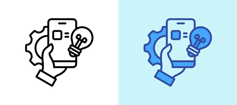 Mobile Innovation lineblue icon