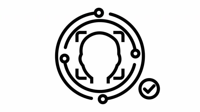 Biometric Authentication Success Identify High Technology Vidro Animation