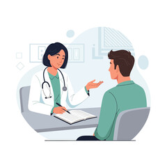 Fototapeta premium Doctor Patient Consultation Health Care Medical Professional Advice Session