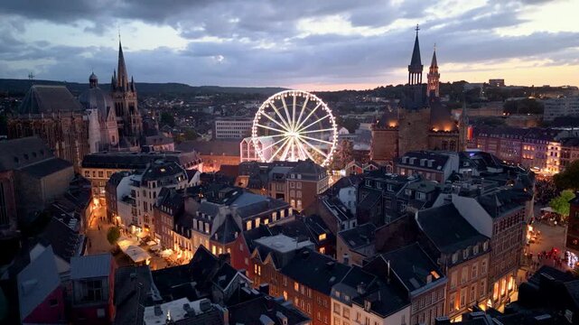 Aachen viewed from a drone