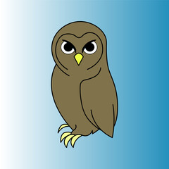 Obraz premium owl colors icon on white background