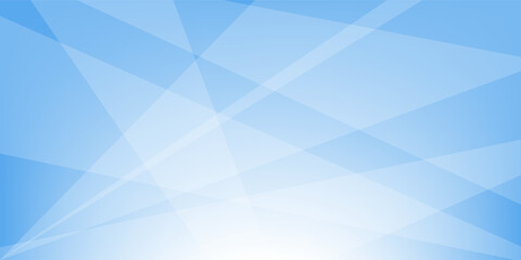 Obraz premium Abstract blue sky geometric gradient background with translucent layered triangle shapes. Modern soft minimal backdrop for technology, business presentations, banners and digital design
