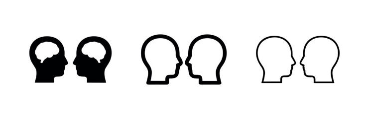 Fototapeta premium Empathy and mental connection icons