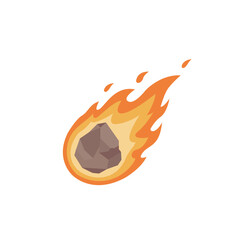 meteorite emoji symbol sign icon vector illustration silhoutte © valvectors